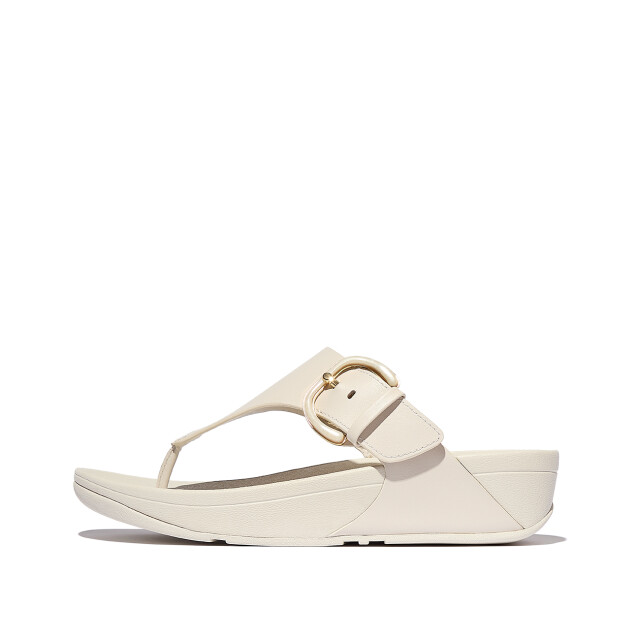 FitFlop Lulu resin-buckle leather toe-post sandals JE9 large