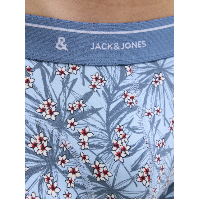 Jack & Jones Heren boxershorts trunks jaczach 3-pack gebloemde print/effen 12269357 large