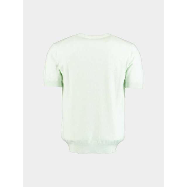 Scotland Blue T-shirt korte mouw yvan knitted t-shirt melange 25108yv58sb/311 pistachio 186944 large