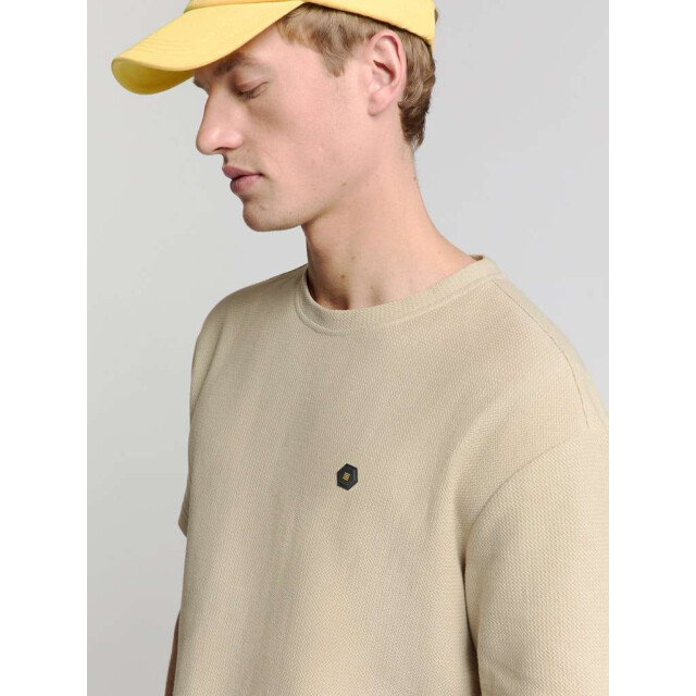 No Excess T-shirt crewneck solid relief jacqu sand 28320433-015 large