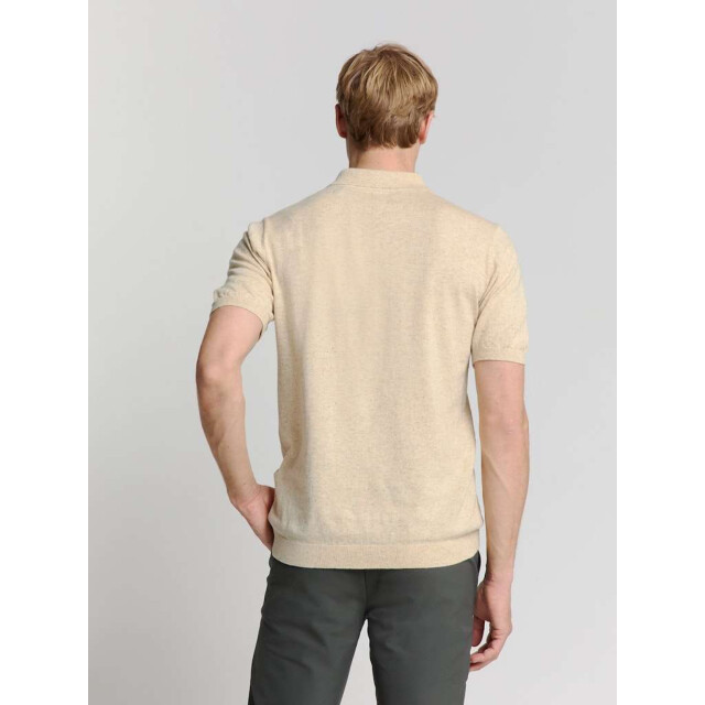 No Excess Pullover short sleeve polo v melang sand 28220453-015 large