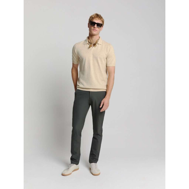 No Excess Pullover short sleeve polo v melang sand 28220453-015 large