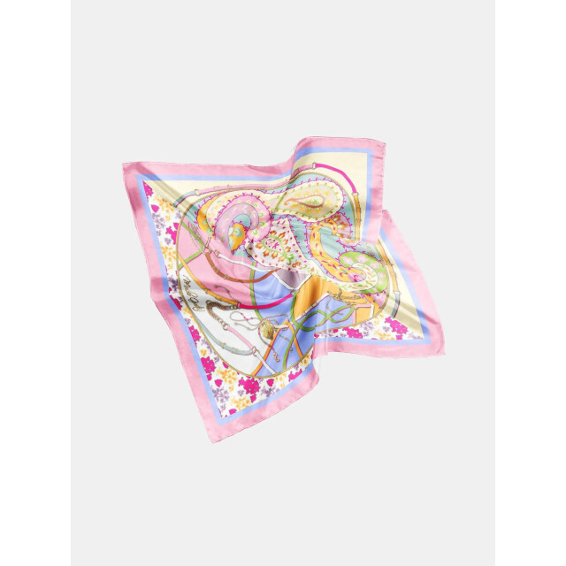 Mucho Gusto Zijden sjaal abu dhabi medium kettingen en paisley patchwork Zijden Sjaal Burano Small Pastel Paisley met Riemen Patchwork large