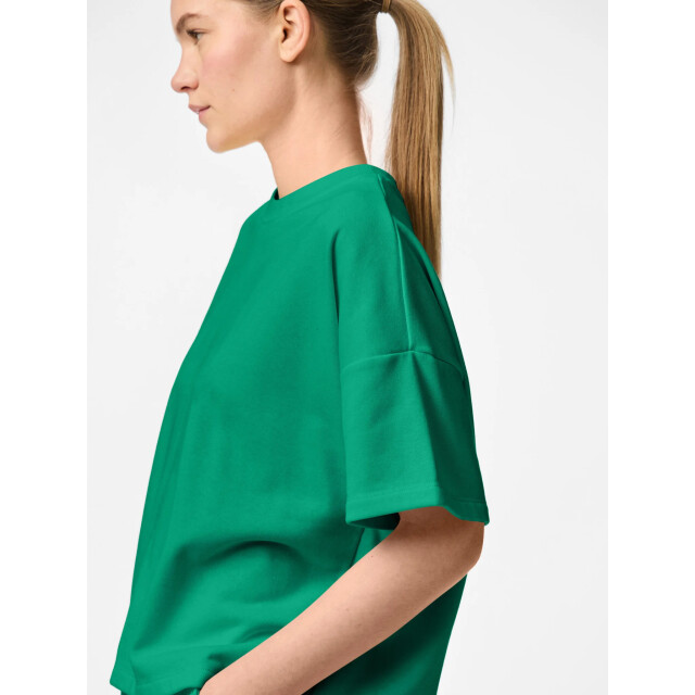 Pieces Dames t-shirt pcchilli sweatshirt ronde hals effen 17118870-Groen large