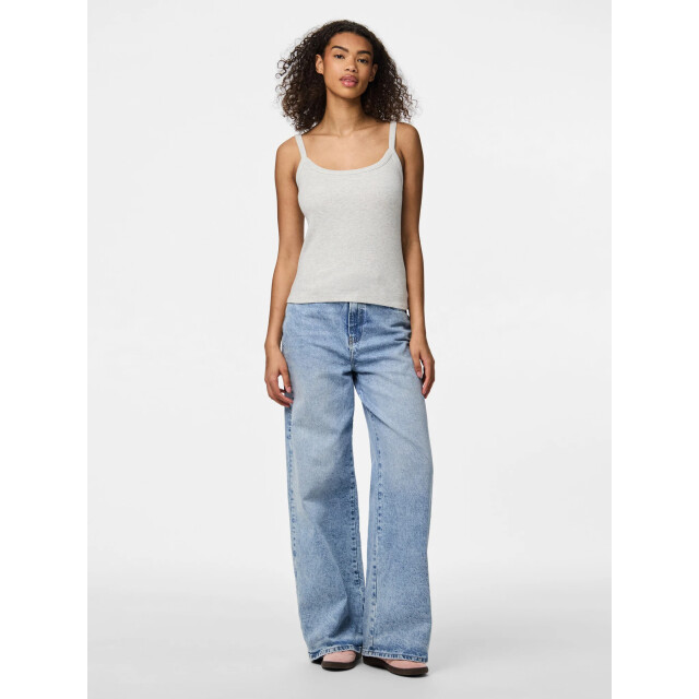 Pieces Dames hemd pcmay top met bandjes effen 17154482-Grijs large