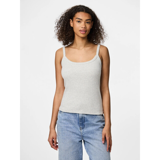 Pieces Dames hemd pcmay top met bandjes effen 17154482-Grijs large