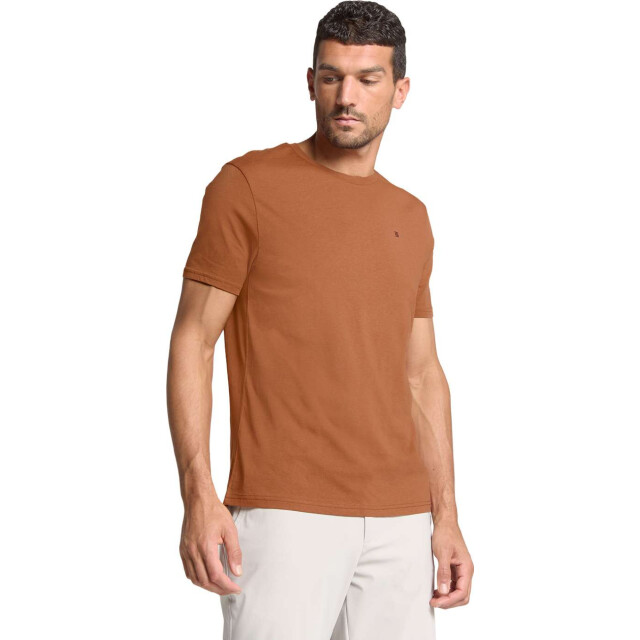 No Excess T-shirt crewneck solid basic caramel 28340401-048 large
