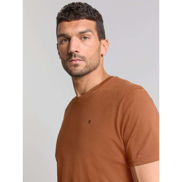 No Excess T-shirt crewneck solid basic caramel 28340401-048 large