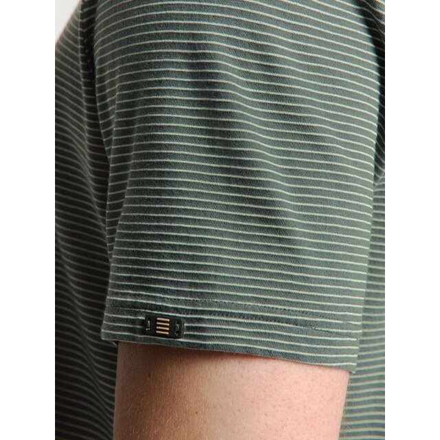 No Excess T-shirt crewneck stripes dark steel 28340471-124 large