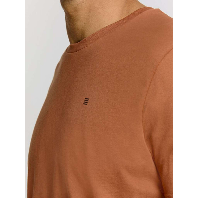 No Excess T-shirt crewneck solid basic caramel 28340401-048 large