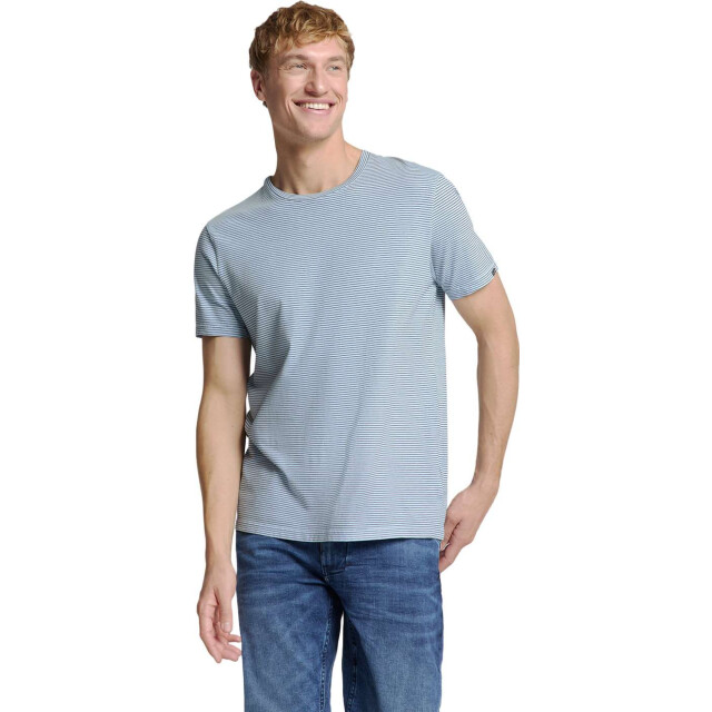 No Excess T-shirt crewneck stripes sky 28340471-134 large