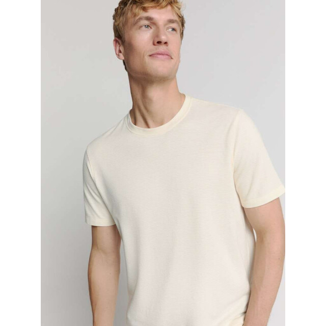 No Excess T-shirt crewneck solid relief knit offwhite 28350405-011 large