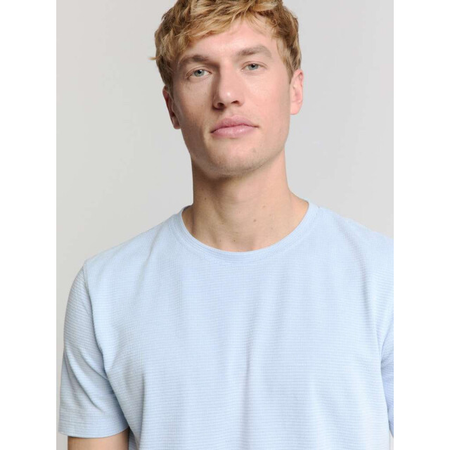 No Excess T-shirt crewneck solid relief knit sky 28350405-134 large