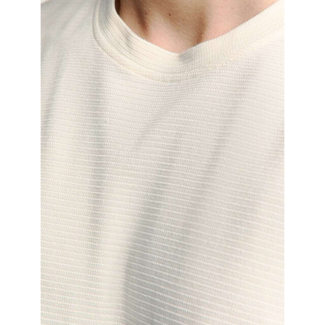 No Excess T-shirt crewneck solid relief knit offwhite 28350405-011 large