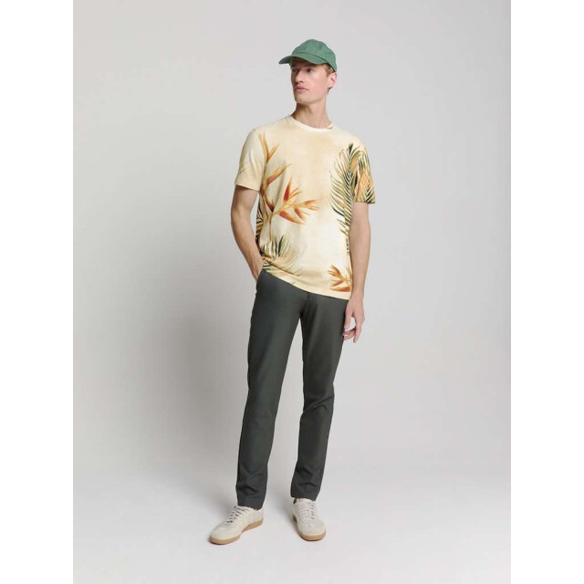 No Excess T-shirt crewneck allover printed sl sand 28350416-015 large