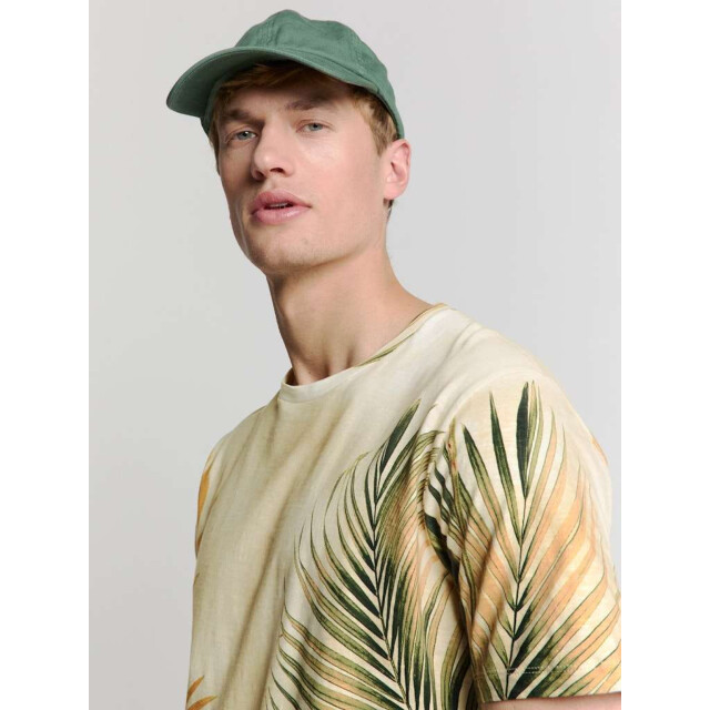 No Excess T-shirt crewneck allover printed sl sand 28350416-015 large