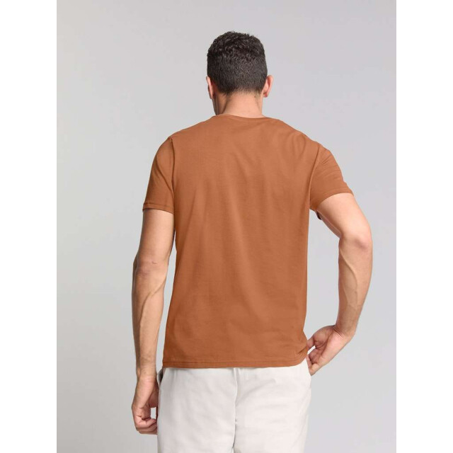 No Excess T-shirt crewneck solid basic caramel 28340401-048 large