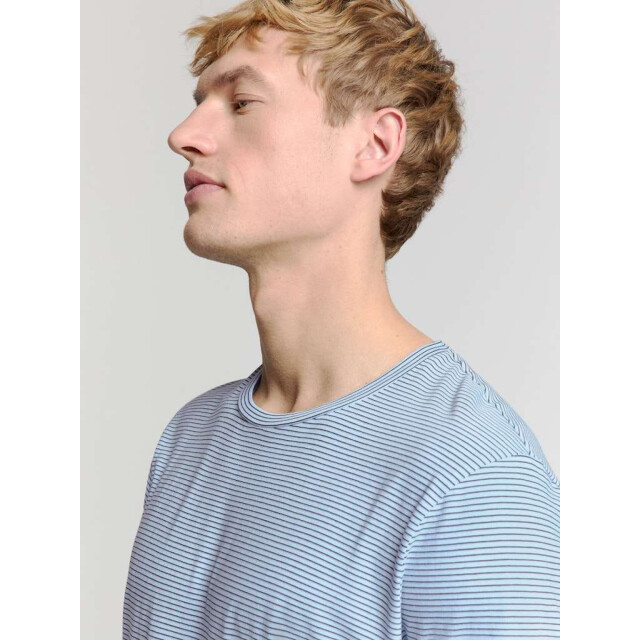 No Excess T-shirt crewneck stripes sky 28340471-134 large