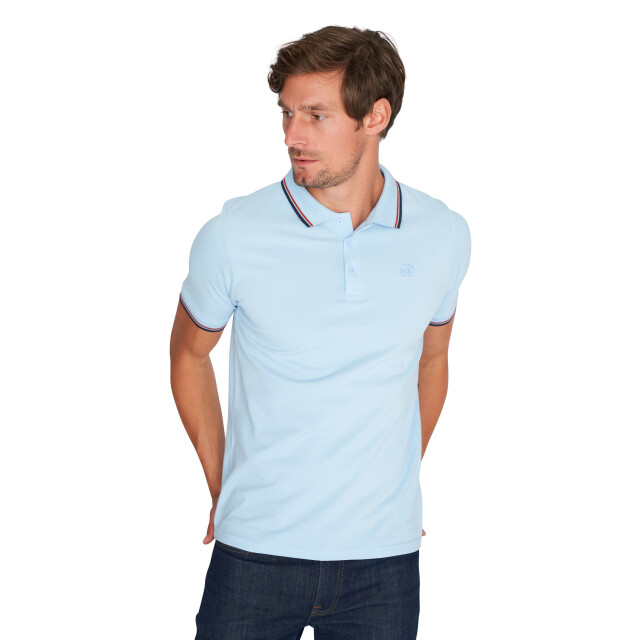 Mario Russo Tipped polo edward MR-EDWARD-SKY-M large