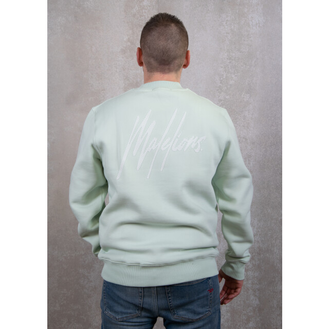 Malelions Striped signature sweater 130.41.0022 large