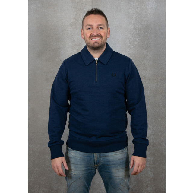 Fred Perry Zip neck collar sweatshirt 136.30.0034 large
