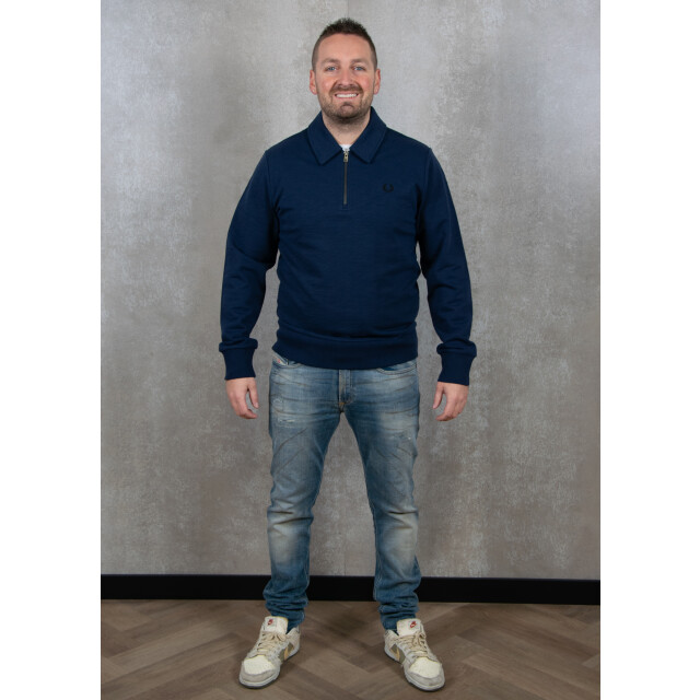 Fred Perry Zip neck collar sweatshirt 136.30.0034 large