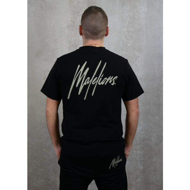 Malelions Striped signature t-shirt 100.10.1348 large