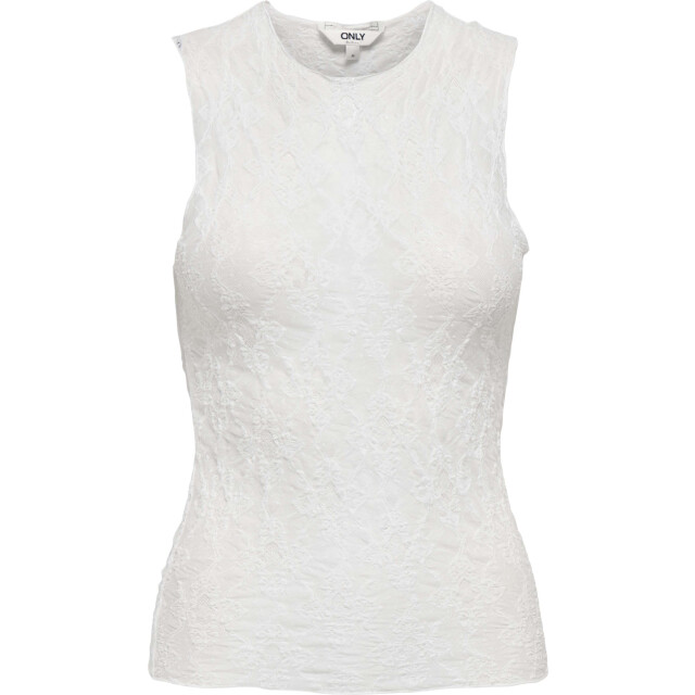 Only Onljoanne s/l o-neck top ox wvn cloud dancer 15363710-177922 large