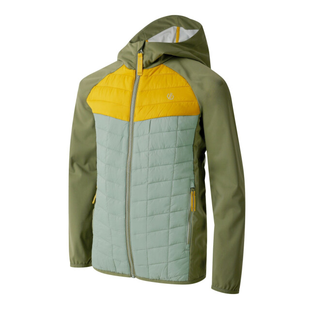 Dare2b Kinder/kinder explore ii colour block hybride jas UTRG12011_olivinegreenhedgegreentawny large