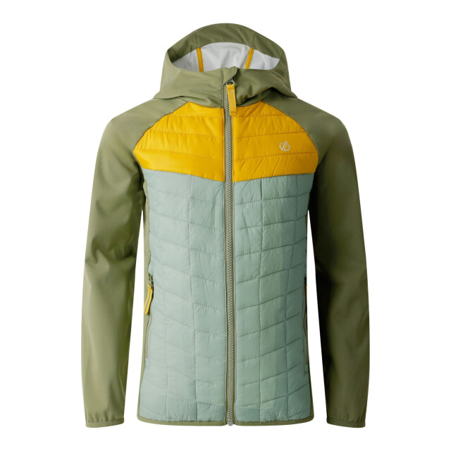 Dare2b Kinder/kinder explore ii colour block hybride jas UTRG12011_olivinegreenhedgegreentawny large