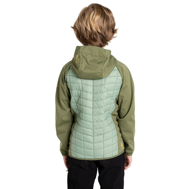 Dare2b Kinder/kinder explore ii colour block hybride jas UTRG12011_olivinegreenhedgegreentawny large