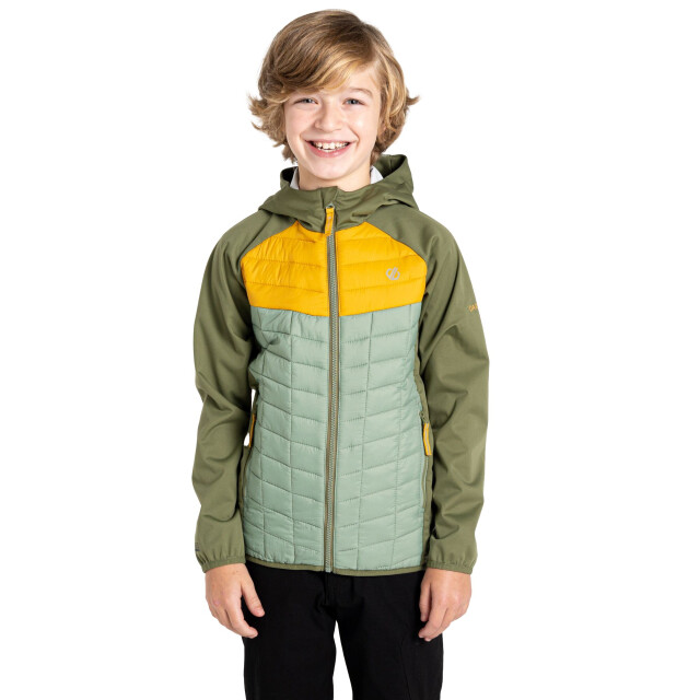 Dare2b Kinder/kinder explore ii colour block hybride jas UTRG12011_olivinegreenhedgegreentawny large