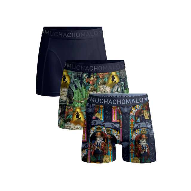 Muchachomalo Heren 3-pack boxershorts pussboots wizardoz PUSSBOOTSWIZARDOZ1010-07 large