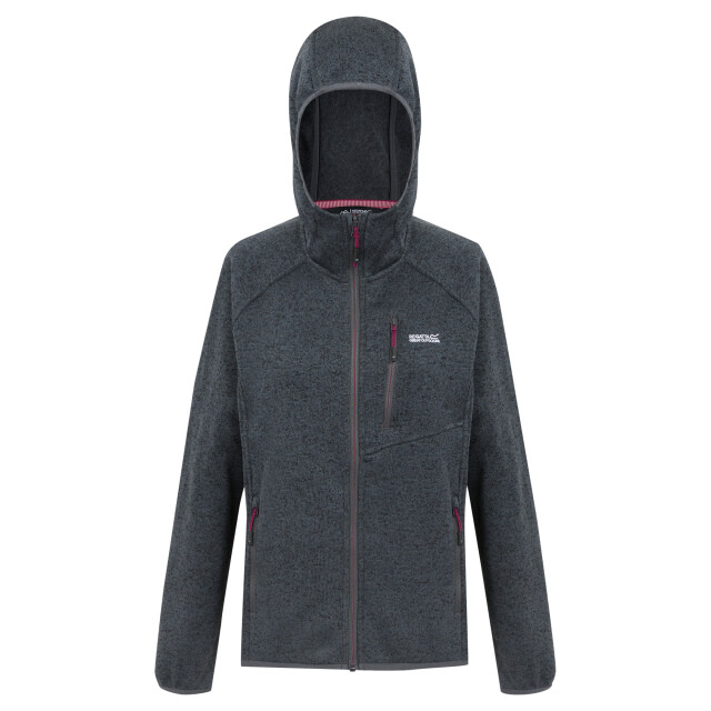 Regatta Dames newhill ii marl full zip hoodie UTRG12002_sealgreypop large Regatta Dames newhill ii marl full zip hoodie UTRG12002_sealgreypop large