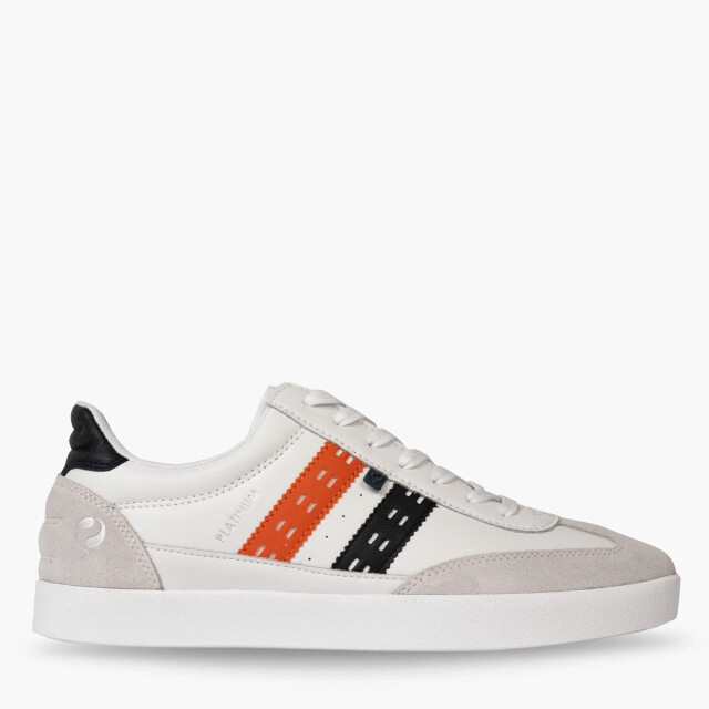 Q1905 Sneaker platinum wit/donkerblauw/oranje QM1253616-000-1 large