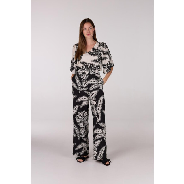 Jansen Amsterdam Finally broek wtt1 429 long wide fit black/ off white WTT1 429 large