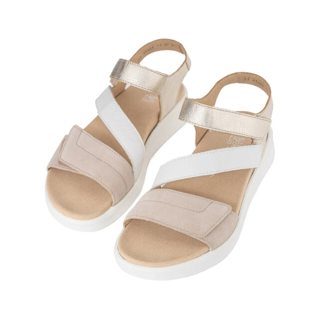 Ara 12-21407 sand, wit, platin sandaal 3039 12-21407 large