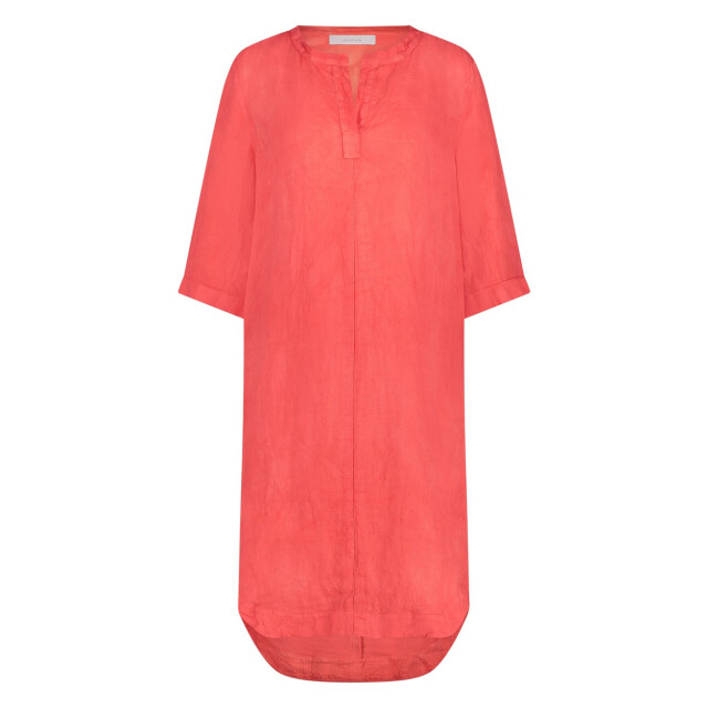 Jurk Rood Label Nick Linnen Jurk Nukus Jurk