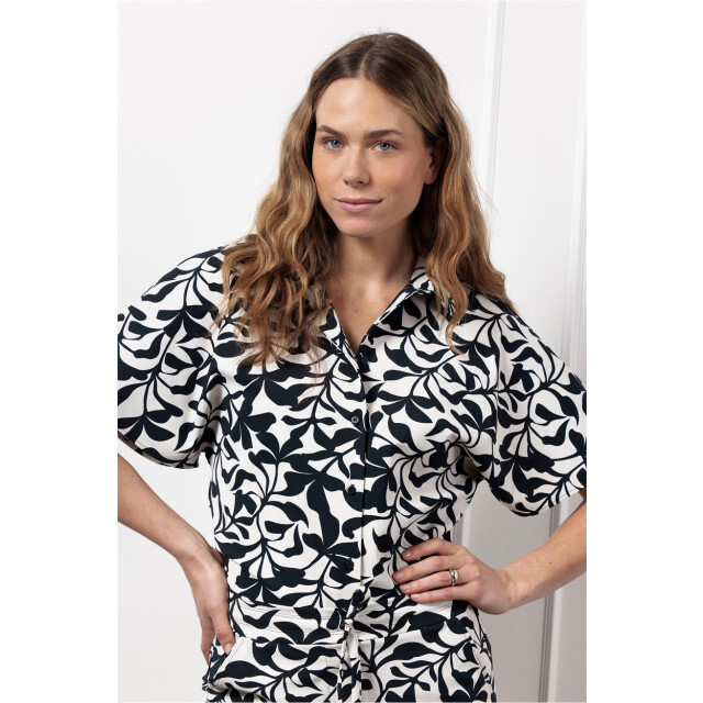 Studio Anneloes Barb leafs blouse off-white 4309.02.0017 large