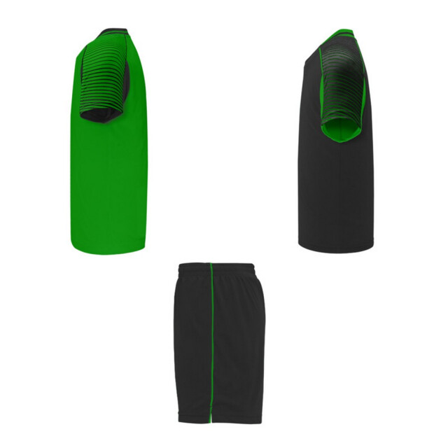 Roly Kinderen/kinderen juve sportset UTPF4423_ferngreensolidblack large