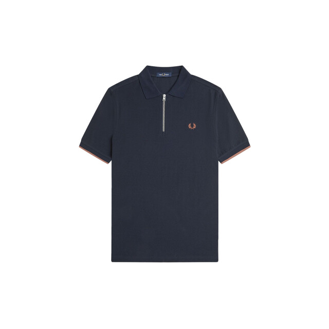Fred Perry Crepe pique zip neck shirt 110.30.0641 large