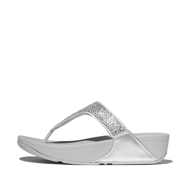 FitFlop Lulu crystal-mix toe-post sandals JE3 large