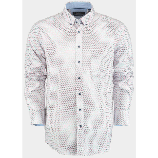 Bos Bright Blue R.b. boston casual hemd lange mouw regular fit cotton 427670/304 182681 large