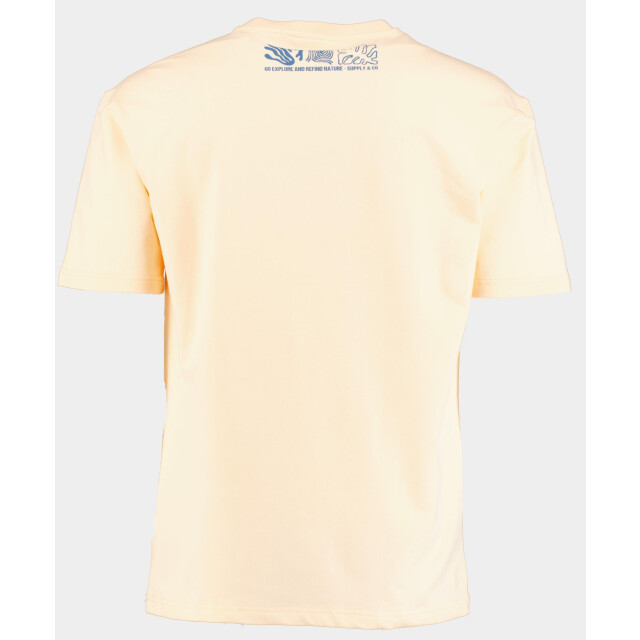 Supply & Co T-shirt korte mouw thorn t-shirt chestprint 25108th02/735 apricot 186811 large