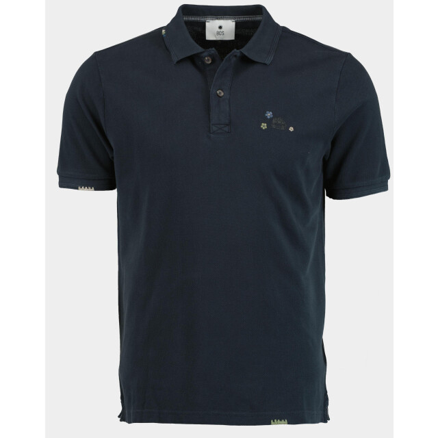 Bos Bright Blue Polo korte mouw polo borduur 2824425/220 navy 191034 large