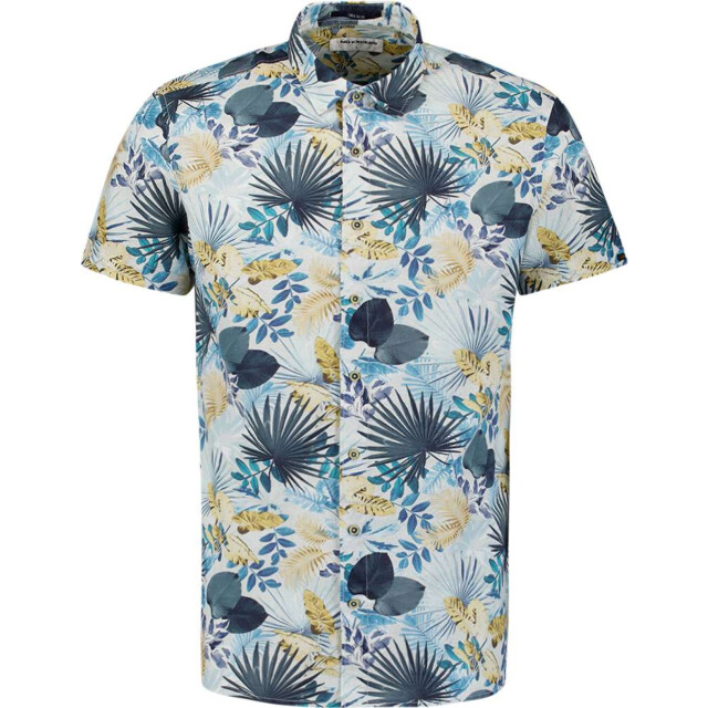No Excess Shirt short sleeve allover printed blue 27460338-030 large