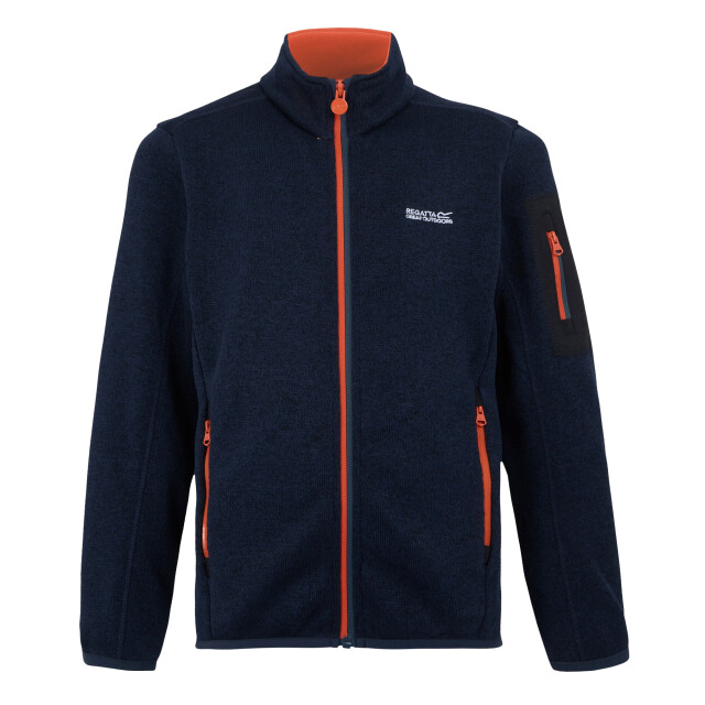 Regatta Kinder/kinder newhill fleece jas UTRG8902_midnighttangerinetango large