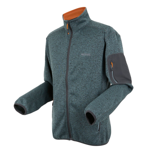 Regatta Heren newhill marl full zip fleecejack UTRG8770_stormyweather large Regatta Heren newhill marl full zip fleecejack UTRG8770_stormyweather large