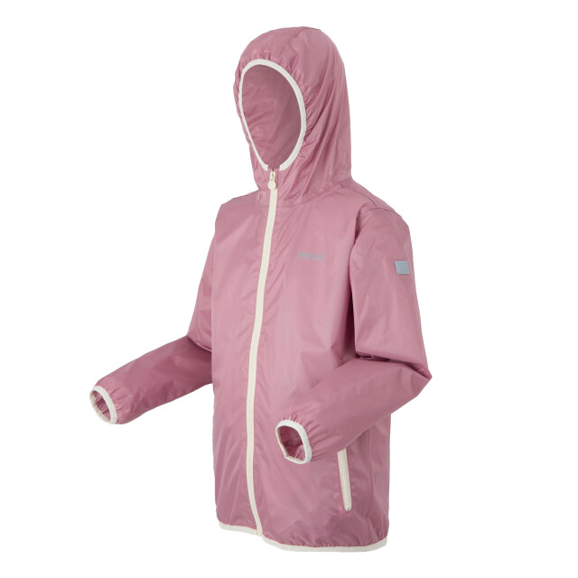 Regatta Groot buitenshuis kinderen/kinderen lever ii packaway rain jacket UTRG1885_lilaslightvanilla large