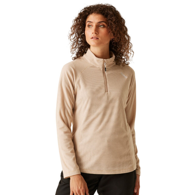 Regatta Geweldige outdoor dames montes half zip fleece top UTRG1953_warmtaupeblancdeblanc large